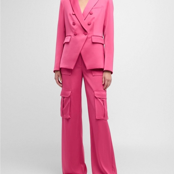 Veronica Beard Miller Dickey Blazer in color Hibiscus - Picture 2 of 16